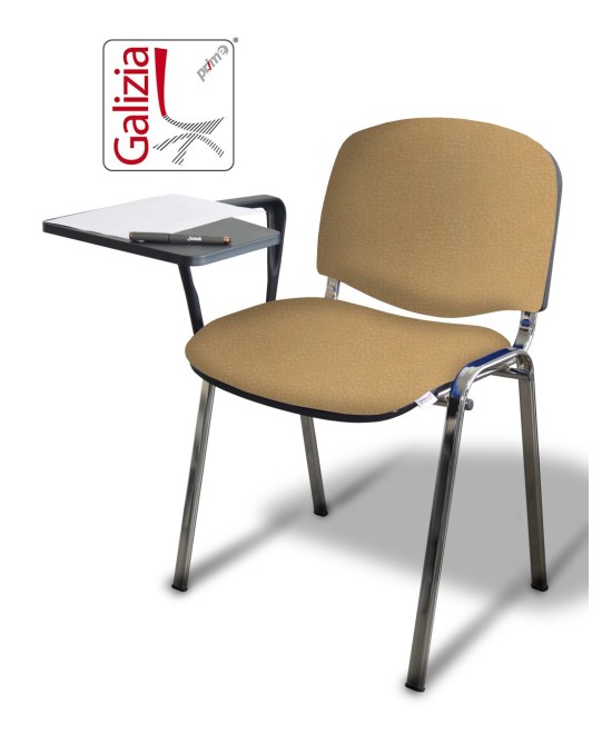 50C BT SEDIA FISSA CON TELAIO IN ACCIAIO CROMATO CON TAVOLETTA SCRITTOIO