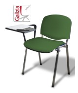 50C BT SEDIA FISSA CON TELAIO IN ACCIAIO CROMATO CON TAVOLETTA SCRITTOIO