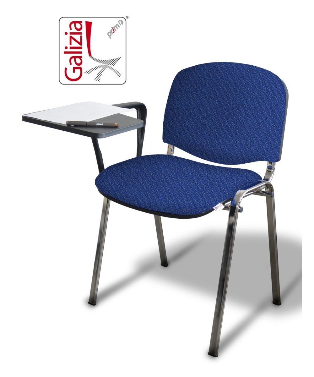 50C BT SEDIA FISSA CON TELAIO IN ACCIAIO CROMATO CON TAVOLETTA SCRITTOIO