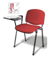 50C BT SEDIA FISSA CON TELAIO IN ACCIAIO CROMATO CON TAVOLETTA SCRITTOIO