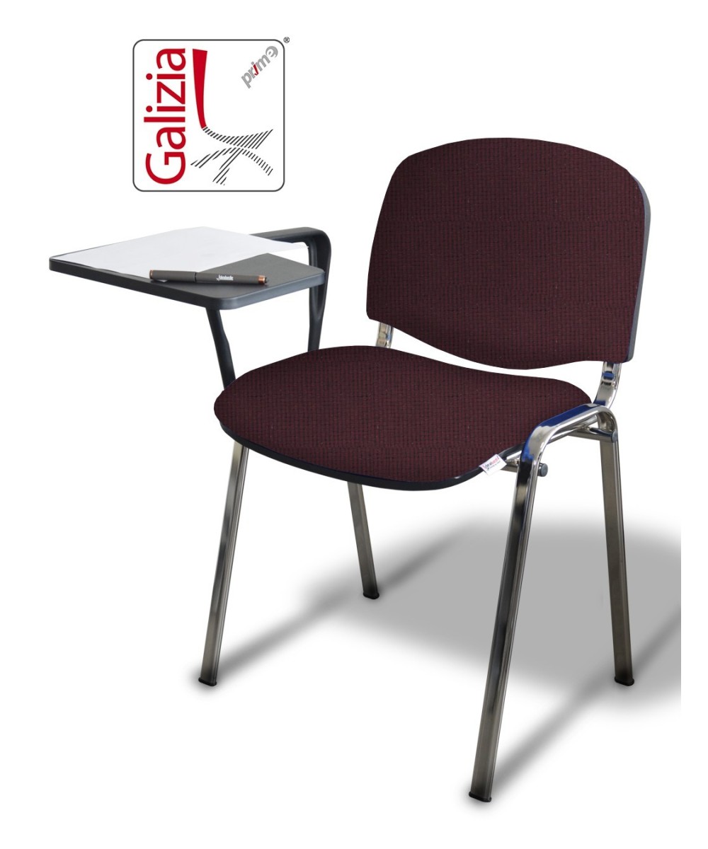 50C BT SEDIA FISSA CON TELAIO IN ACCIAIO CROMATO CON TAVOLETTA SCRITTOIO