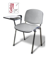 50C BT SEDIA FISSA CON TELAIO IN ACCIAIO CROMATO CON TAVOLETTA SCRITTOIO