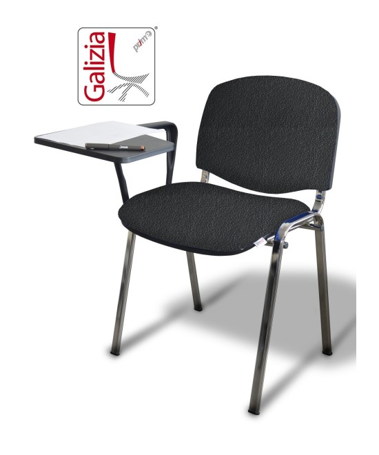 50C BT SEDIA FISSA CON TELAIO IN ACCIAIO CROMATO CON TAVOLETTA SCRITTOIO