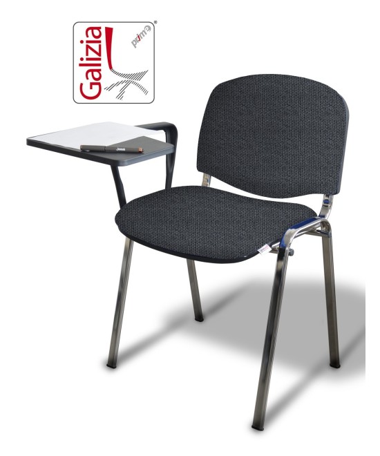 50C BT SEDIA FISSA CON TELAIO IN ACCIAIO CROMATO CON TAVOLETTA SCRITTOIO