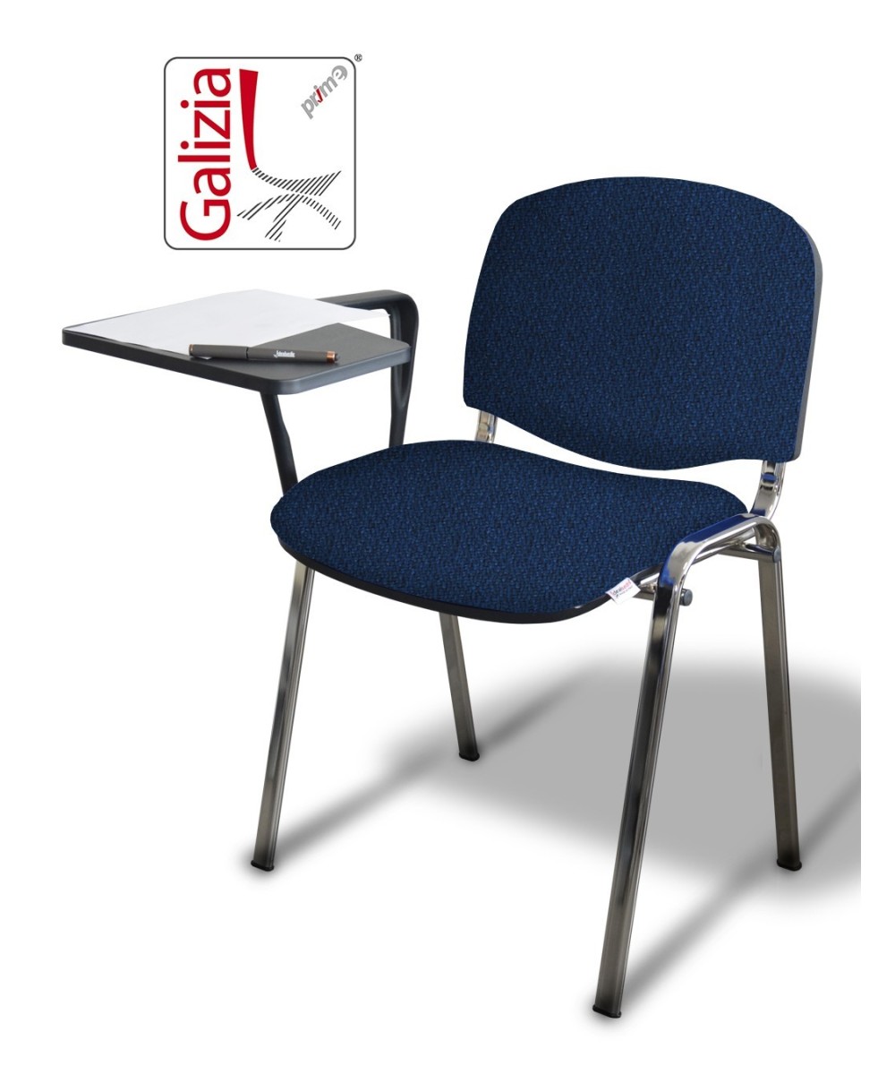 50C BT SEDIA FISSA CON TELAIO IN ACCIAIO CROMATO CON TAVOLETTA SCRITTOIO