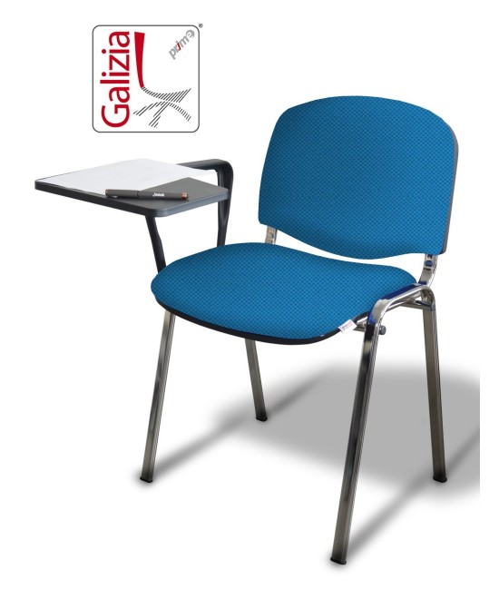 50C BT SEDIA FISSA CON TELAIO IN ACCIAIO CROMATO CON TAVOLETTA SCRITTOIO
