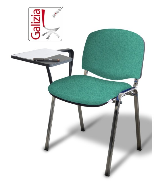 50C BT SEDIA FISSA CON TELAIO IN ACCIAIO CROMATO CON TAVOLETTA SCRITTOIO