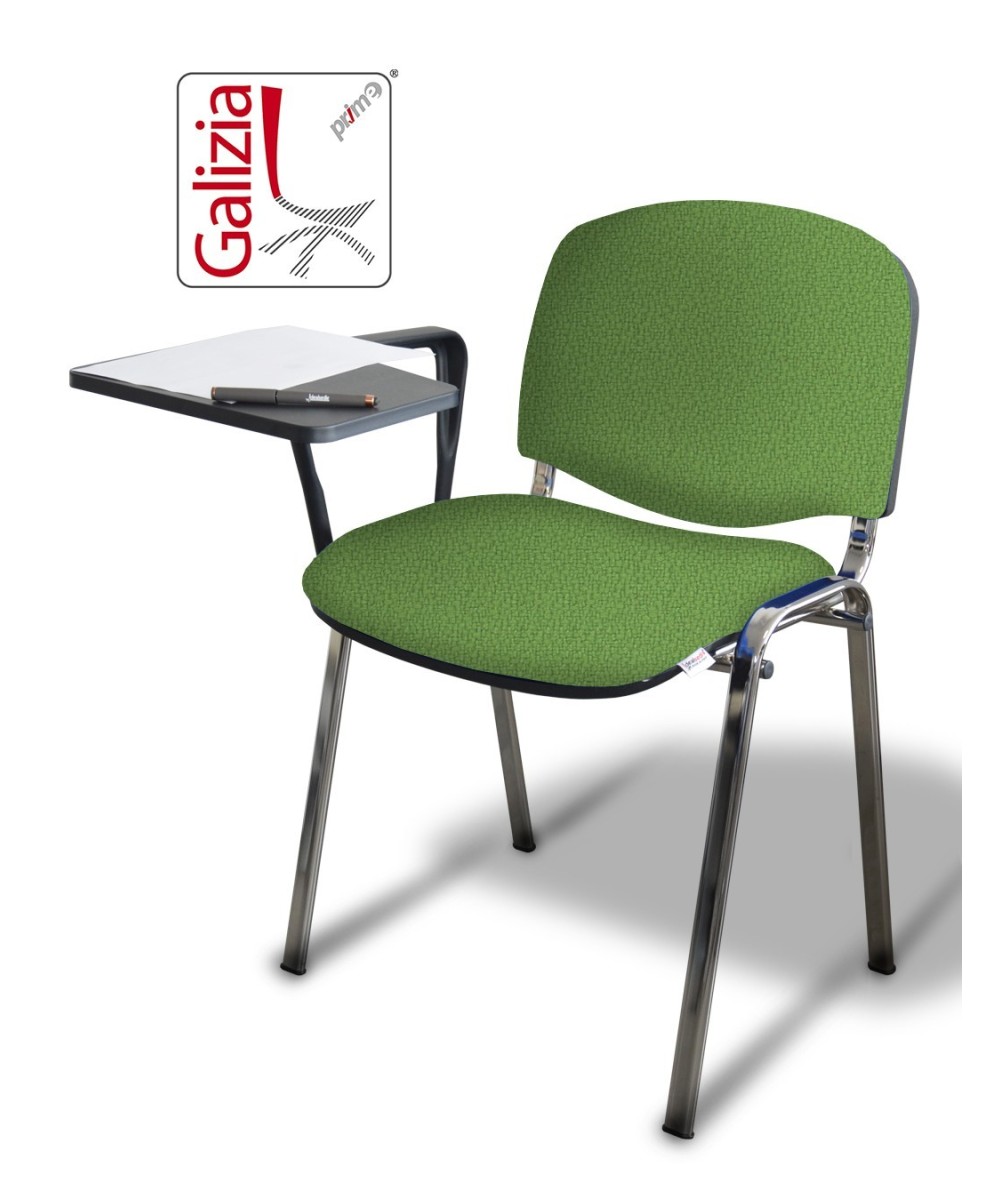 50C BT SEDIA FISSA CON TELAIO IN ACCIAIO CROMATO CON TAVOLETTA SCRITTOIO