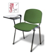 50C BT SEDIA FISSA CON TELAIO IN ACCIAIO CROMATO CON TAVOLETTA SCRITTOIO