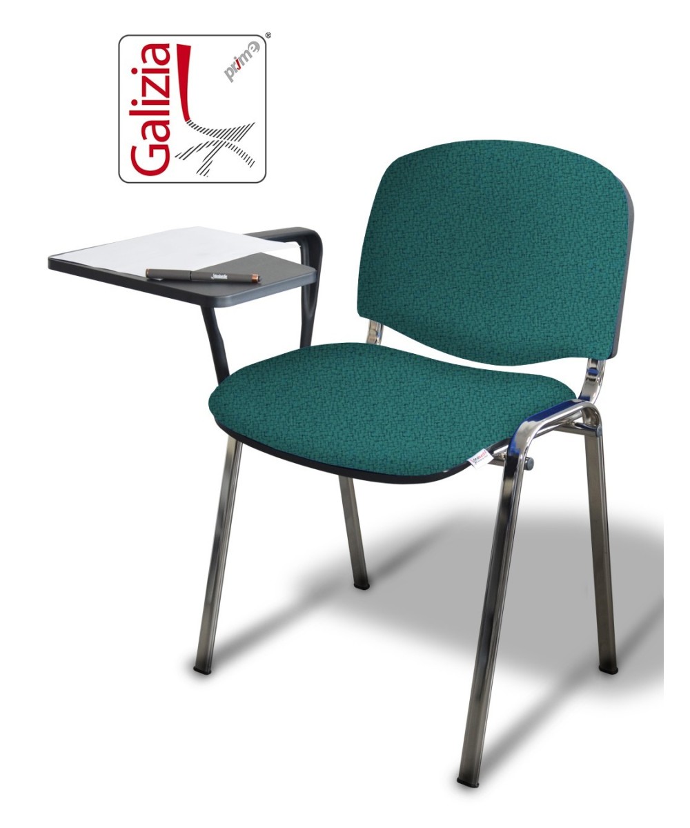 50C BT SEDIA FISSA CON TELAIO IN ACCIAIO CROMATO CON TAVOLETTA SCRITTOIO