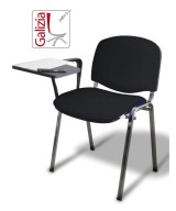 50C BT SEDIA FISSA CON TELAIO IN ACCIAIO CROMATO CON TAVOLETTA SCRITTOIO