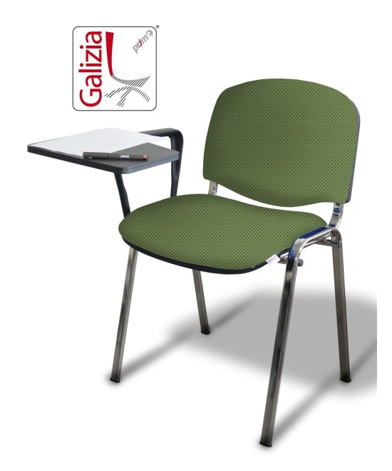 50C BT SEDIA FISSA CON TELAIO IN ACCIAIO CROMATO CON TAVOLETTA SCRITTOIO