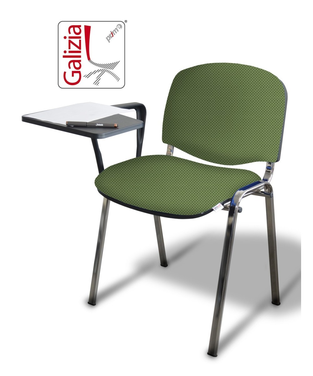 50C BT SEDIA FISSA CON TELAIO IN ACCIAIO CROMATO CON TAVOLETTA SCRITTOIO