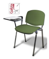 50C BT SEDIA FISSA CON TELAIO IN ACCIAIO CROMATO CON TAVOLETTA SCRITTOIO