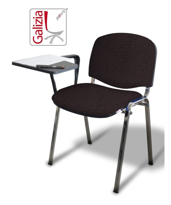 50C BT SEDIA FISSA CON TELAIO IN ACCIAIO CROMATO CON TAVOLETTA SCRITTOIO