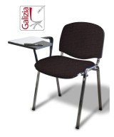 50C BT SEDIA FISSA CON TELAIO IN ACCIAIO CROMATO CON TAVOLETTA SCRITTOIO