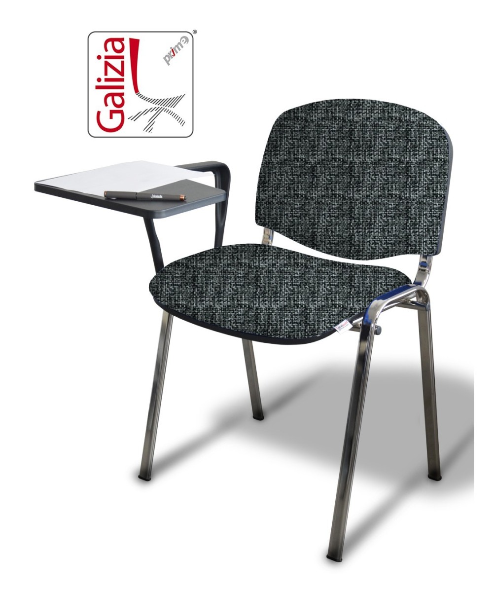 50C BT SEDIA FISSA CON TELAIO IN ACCIAIO CROMATO CON TAVOLETTA SCRITTOIO