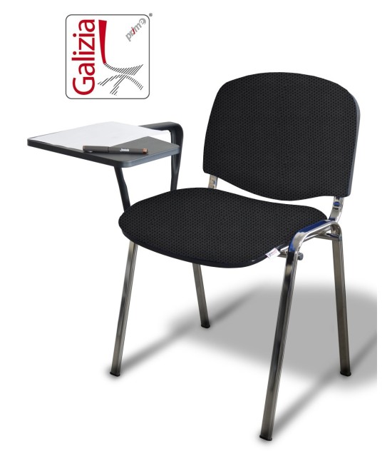 50C BT SEDIA FISSA CON TELAIO IN ACCIAIO CROMATO CON TAVOLETTA SCRITTOIO