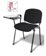 50C BT SEDIA FISSA CON TELAIO IN ACCIAIO CROMATO CON TAVOLETTA SCRITTOIO