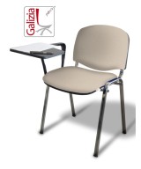 50C BT SEDIA FISSA CON TELAIO IN ACCIAIO CROMATO CON TAVOLETTA SCRITTOIO