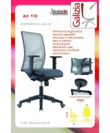 Y9 SEDIA ERGONOMICA CON SCHIENALE IN RETE E SUPPORTO LOMBARE