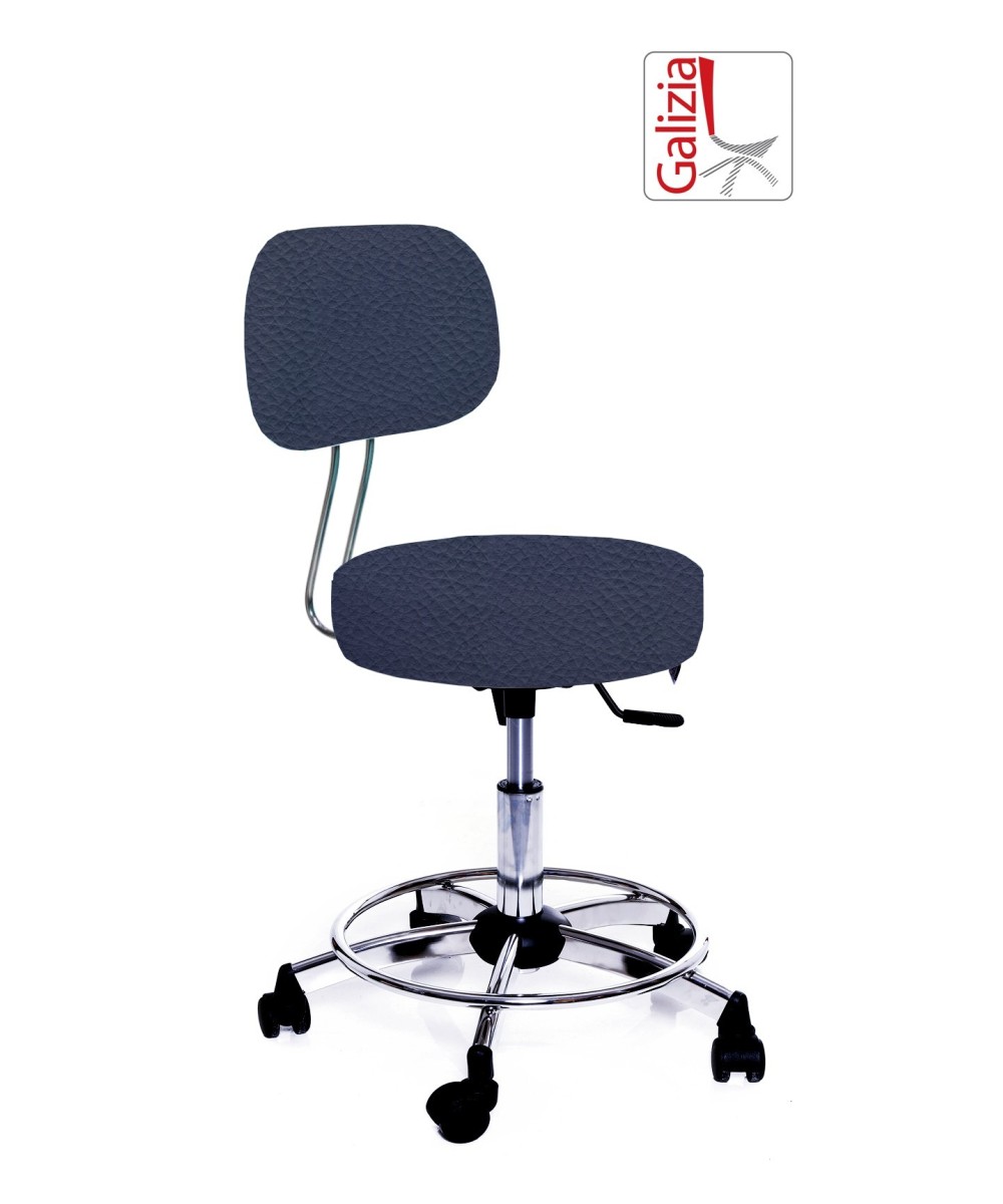 S13C SGABELLO BASSO GIREVOLE CON POGGIAPIEDE ALZATA A GAS