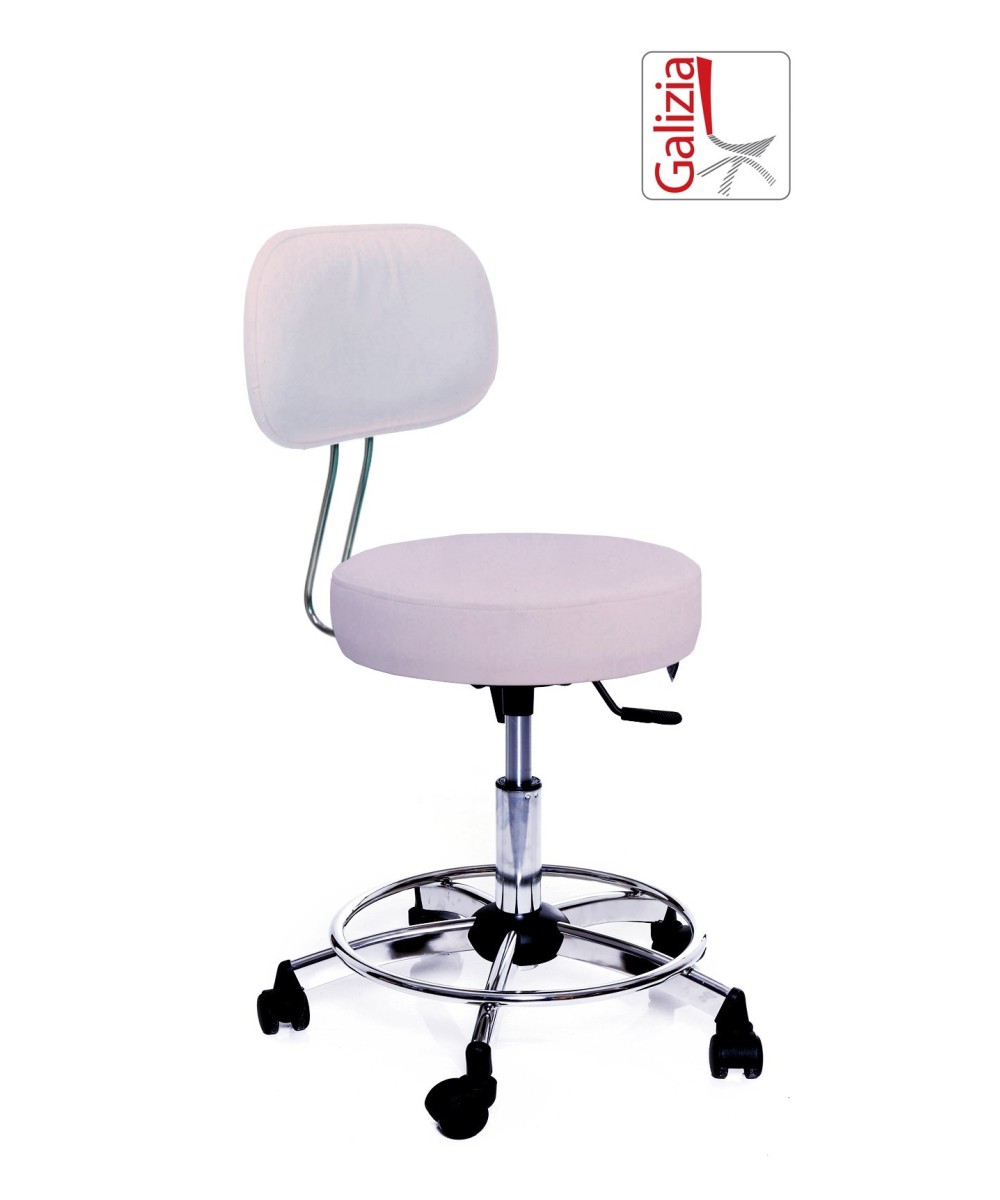 S13C SGABELLO BASSO GIREVOLE CON POGGIAPIEDE ALZATA A GAS