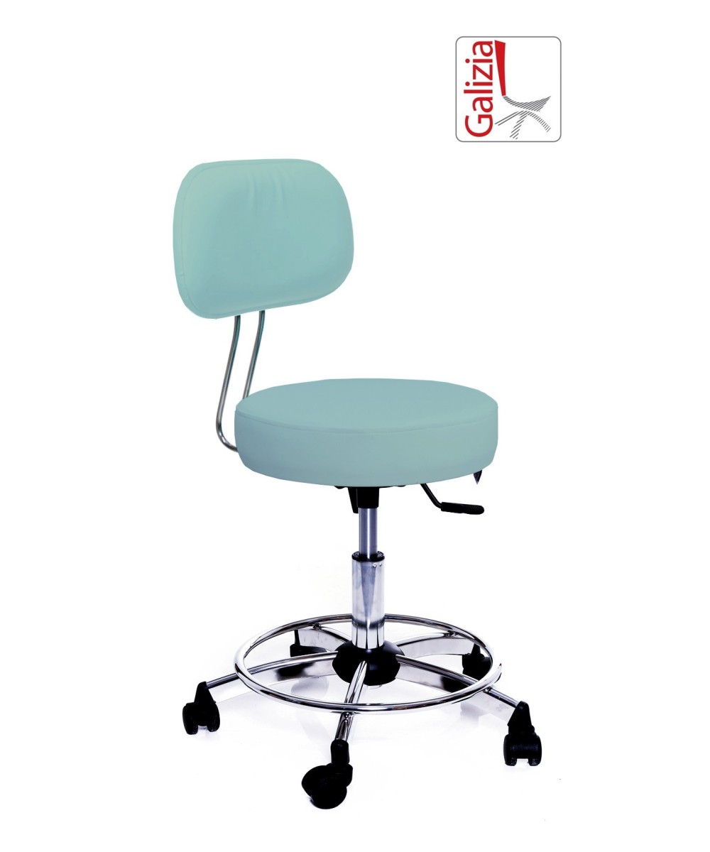 S13C SGABELLO BASSO GIREVOLE CON POGGIAPIEDE ALZATA A GAS