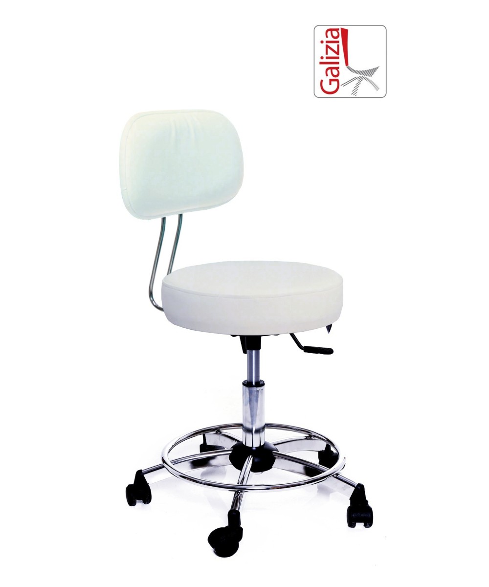 S13C SGABELLO BASSO GIREVOLE CON POGGIAPIEDE ALZATA A GAS