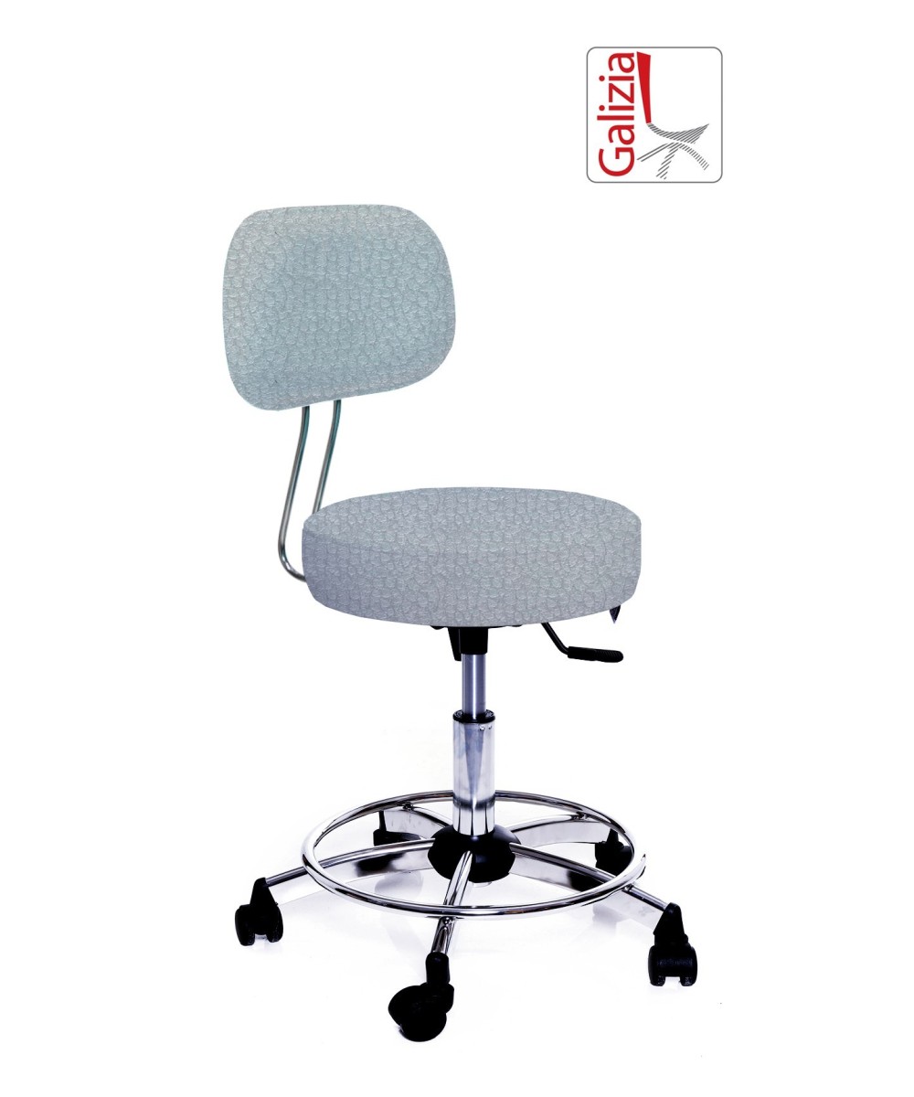 S13C SGABELLO BASSO GIREVOLE CON POGGIAPIEDE ALZATA A GAS