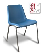 VIENNA  C  SEDIA FISSA IN PLASTICA CON TELAIO CROMATO