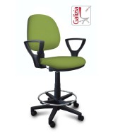 S322 SGABELLO ALTO CON SCHIENALE, BRACCIOLI E POGGIAPIEDI