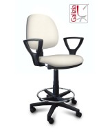 S322 SGABELLO ALTO CON SCHIENALE, BRACCIOLI E POGGIAPIEDI