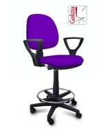 S322 SGABELLO ALTO CON SCHIENALE, BRACCIOLI E POGGIAPIEDI