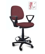 S322 SGABELLO ALTO CON SCHIENALE, BRACCIOLI E POGGIAPIEDI