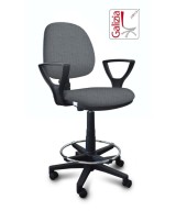 S322 SGABELLO ALTO CON SCHIENALE, BRACCIOLI E POGGIAPIEDI