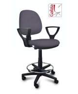 S322 SGABELLO ALTO CON SCHIENALE, BRACCIOLI E POGGIAPIEDI