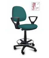 S322 SGABELLO ALTO CON SCHIENALE, BRACCIOLI E POGGIAPIEDI