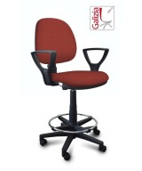 S322 SGABELLO ALTO CON SCHIENALE, BRACCIOLI E POGGIAPIEDI
