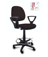 S322 SGABELLO ALTO CON SCHIENALE, BRACCIOLI E POGGIAPIEDI