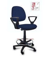 S322 SGABELLO ALTO CON SCHIENALE, BRACCIOLI E POGGIAPIEDI