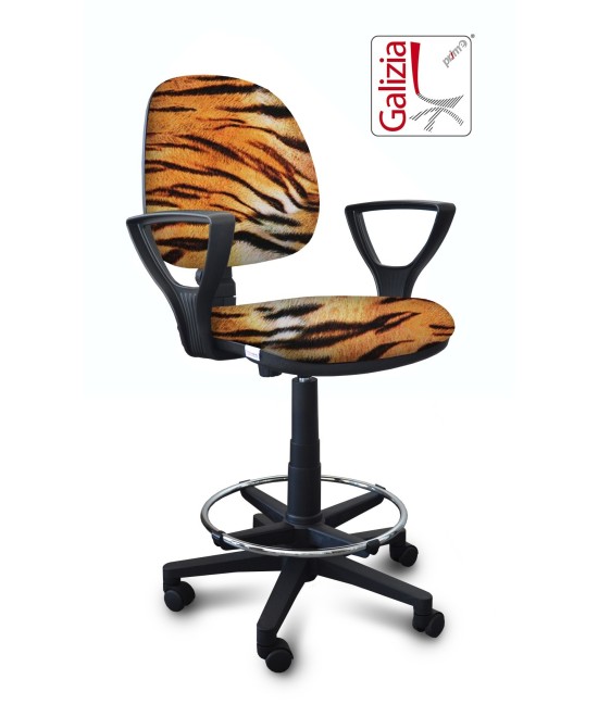 S322 SGABELLO ALTO CON SCHIENALE, BRACCIOLI E POGGIAPIEDI