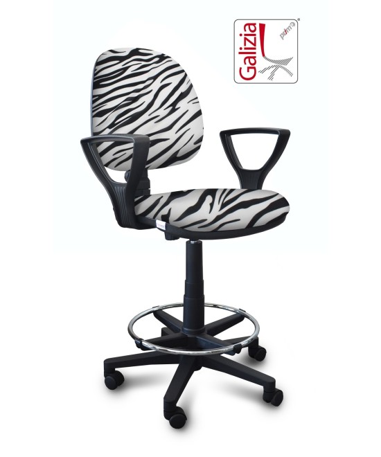 S322 SGABELLO ALTO CON SCHIENALE, BRACCIOLI E POGGIAPIEDI