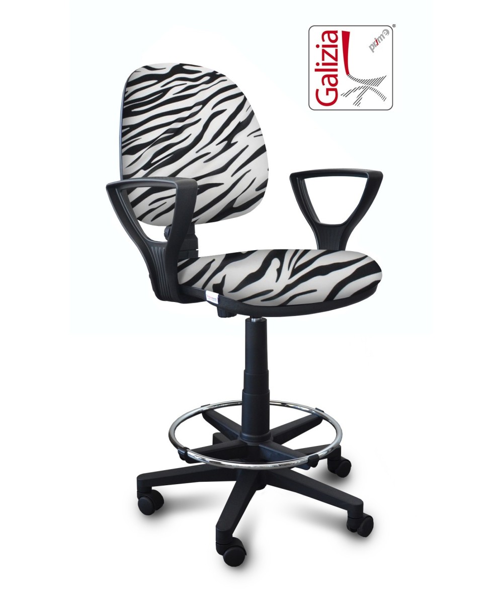 S322 SGABELLO ALTO CON SCHIENALE, BRACCIOLI E POGGIAPIEDI